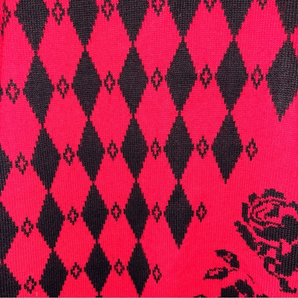 Vintage 90s Argyle Sweater From Sweater Exchange - Women’s Size Large - Picture 6 of 6
